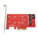 Pci-E X4 To M.2 Ngff M/B Key Ssd Sata Adapter Converter Card For Desktop Pc