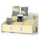 Multifunctional Wooden Storage Box Desktop Office 24 Grid Rack Mobile Phone P7M9