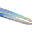 Stainless Steel Rainbow Eyebrow Trimmer False Eyelash Tweezers Clip Makeup T JR