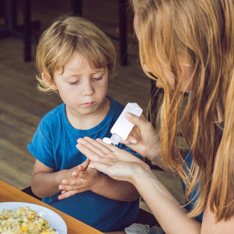 4pcs Portable 100ML Square Split Bottling Refillable Empty Container+Funnel