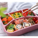 800-1000Ml Healthy Wheat Straw Lunch Box For Kids Portable Microwavable Ben W2X3