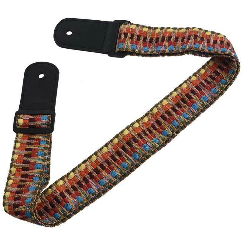 Adjustable Classic Style Guitar Soft Strap Cotton For Belt Electric Bass