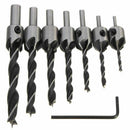 7x High Speed Steel Drill Bit Set Screw Woodworking Chamfer Utensil 3-10MM PTY
