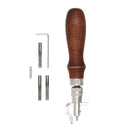 Steel 5in1 Leather Stitching Groover Skiving Edger Leather Cutting Tools Set