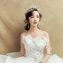 New Big Baroque Handmade Crystal Princess Crowns For Queen Rhinestone Tiara Y5O7