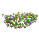 2 x Artificial Narcissus Wall Hanging Silk Flower Vine In/outdoor Decor Purple