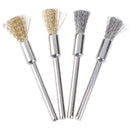 36x Steel brass Wire brushes Flat brushes Round brushes Set BX