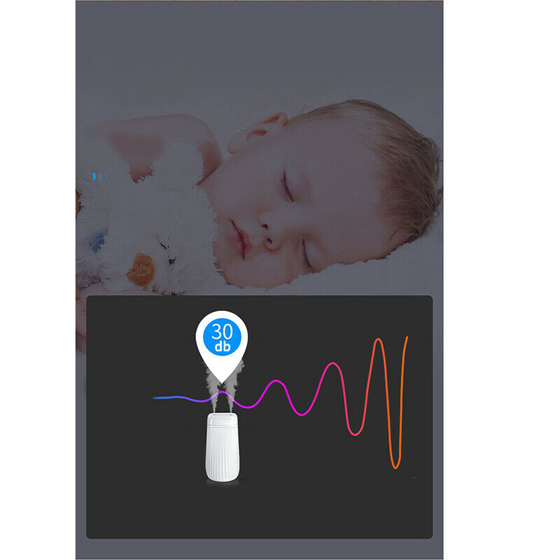 Air Humidifier 1000ML Ultrasonic Double Nozzle Aroma Diffuser LED Light MistM3Z4