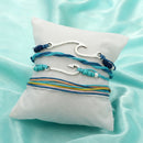 4pcs Boho Ethnic Weave Rope Bracelet DIY Beads Bangles Jewelry (Style 2) A