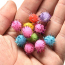 1000pcs 10mm Mixed Color Fluffy DIY Soft Pom Poms for kids Crafts Round  JC%ã€Š