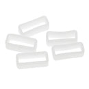 40 Pieces 22mm Silicone Watch Band Strap Loops Keeper Holder White+Black
