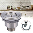 Kitchen Stainless Steel Sink Drain Strainer Basket Shower F3D3 Stopper N5W2