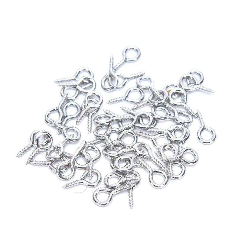 150pcs Key Ring with Chain Split Jump Rings with Screw Eye Pins DIY Keychain Hn