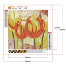 DIY Diamond Painting Kits Golden Flower Full Round Drill Handicraft (NX121)