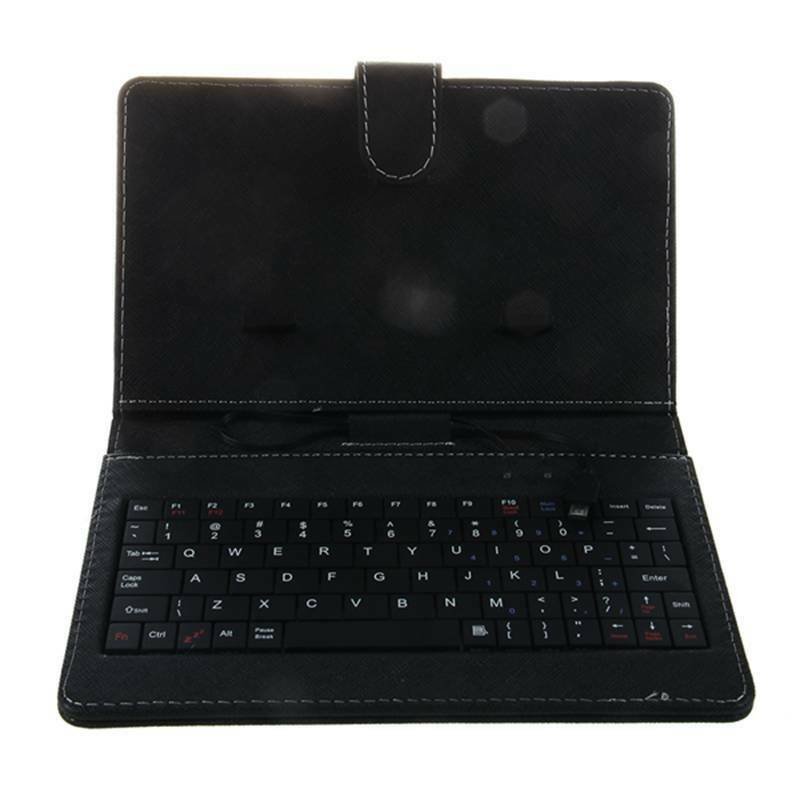 Universal Wired Keyboard Flip Holster For Android Phone 4.2''-6.8''black U5W5