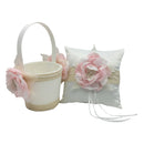 Ring Bearer Pillow & Wedding Flower Girl Basket Set Ceremony Party Decoration