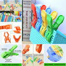 12PCS Large Bright Colour Plastic Beach Towel Pegs Clips To Sunbed Quilt Clip AU