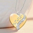 Fashion Women Jewelry Chain Heart Foot print Pendant Statement Necklace O6Z K2N9