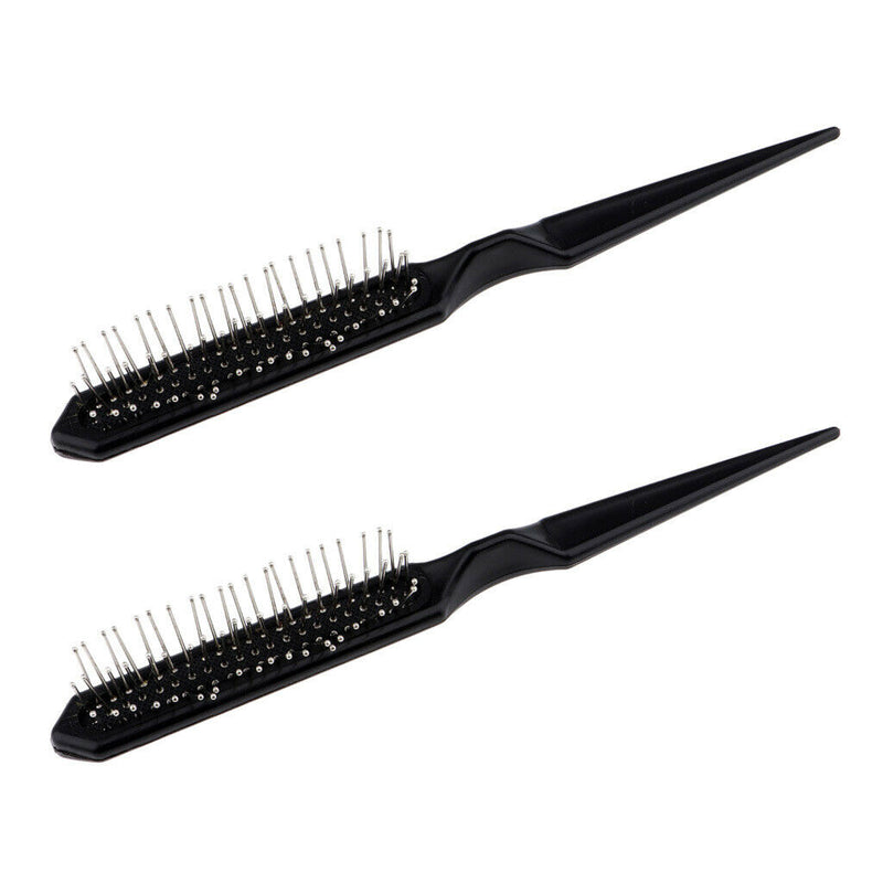 2pcs Hair Comb Brush, Cushion Base and Anti-static Stainless Steel Teeth