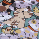 Canvas Pencil Wrap,Travel Drawing Cute Cat Pencil Roll Organizer For Artist G9N6