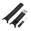 Black Rubber Replacement Watch Band for Suunto T1 T1C T3 T3C T3D T4C T4D