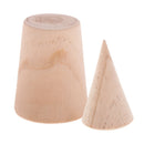 2pcs Wood Jewelry Display Stand Cone Ring Bracelet Rack Holder Storage Organizer