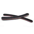 Nail files, curved, double-sided, black, 10 pieces