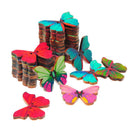 50X Mixed Color Butterfly Insect Wooden Buttons 2 Holes Scrapbook GwJ Gw