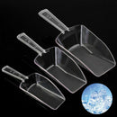 3x Clear Plastic Shovel Candy Ice Sugar Buffet Scoops Wedding Party Bar Tool Kit
