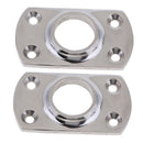 2Pcs Boat Hand Rail Fitting 90 Degree Stainless Steel Rectangular Base 25mm