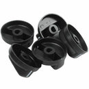 5 PCS Kitchen Black Plastic Gas Stove Cooker Control Knobs F2S4
