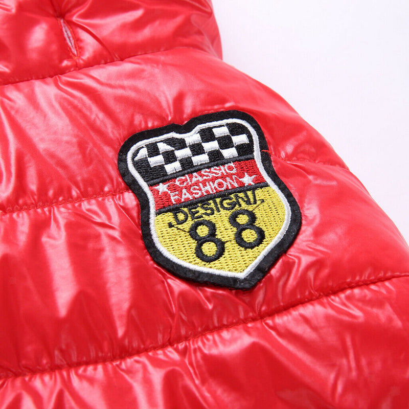 Pet Dog Cat Hoodie Jacket Winter Warm Windproof Costume Coat Red