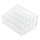 24 Stand Trapezoid  Clear Lipstick Makeup Cosmetic Holder Storage Display Stand