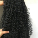 Black Long Curly Hair African Small Fluffy Hair Wig Human Hair Wigs Women R
