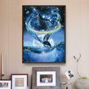 5D DIY Full Drill Diamond Painting Dolphin Leap Cross Stitch Embroidery Kit