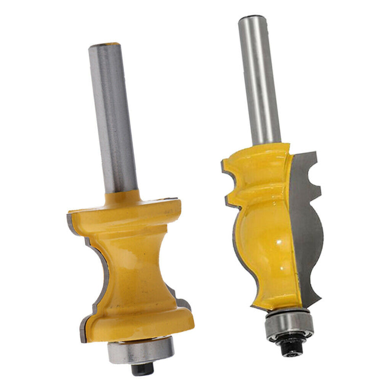 2 Pack 8mm Shank Finger Joint Glue Router Bit Drawer Milling Carbide Cutter