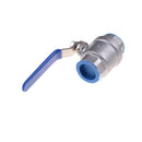 1" Female SS 304 Stainless Steel Full Port Ball Valve Vinyl Handle WOG1000 v_