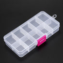 3pcs 10 Grid Electronic Component Parts Kits Plastic Storage Box Case G6P2