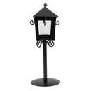 Black Street Post Shape Candle Holder Tea Light Stand Weddding Candlestick