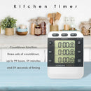 Square 3-way Kitchen Timer Countdown Cooking Alarm Temporizador Home Supply