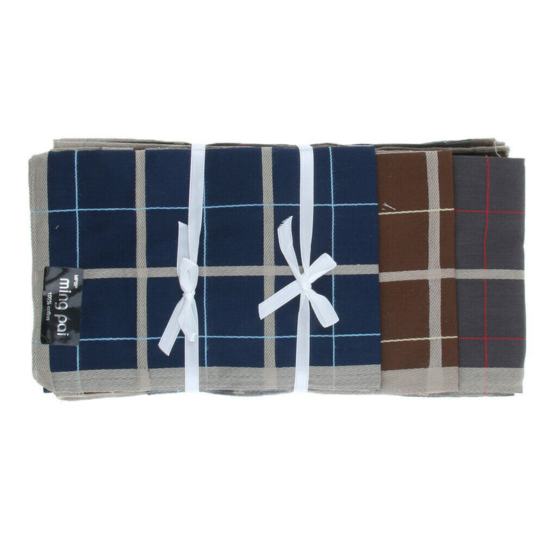 12pcs/set Men's 100% Cotton Square Handkerchief Hanky Wedding Party Hankie