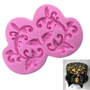 2017 Pink Flower Lace Silicone Fondant Cake Mould Sugarcraft Baking Mold PastryD