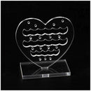 5 X Clear Plastic Earrings Holder Display Stand 59x58mm HOT