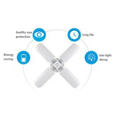 E27 LED Bulb Foldable 4 Fan Blade Lights 60W LED Lamp Super Bright White 65 A9W9
