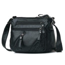 Solid Color Shoulder Messenger Handbags Women Leather Small Crossbody Bags