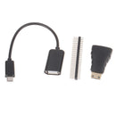 3 in 1 Set for Raspberry Pi Zero HDMI Adapter OTG Cable Male 40P GPIO Header Gw
