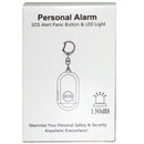 Personal Alarm Clock Rechargeable LED Light Waterproof Emergency Defense SO E3T9