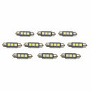 10X 39mm 3LED 5050 SMD C5W CANBUS Error Free Festoon Dome Light Lamp Bul WXD