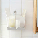 Self-sticky Storage Box Rack Shampoo Holder Toothpaste Toothbrush Shelf