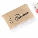 1 Pair Romantic Jute Wedding Party Home Chair Banner Sign Decoration with G
